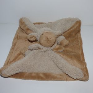 Doudou Mouton Plat Beige et Marron Les Bébés d Elyséa