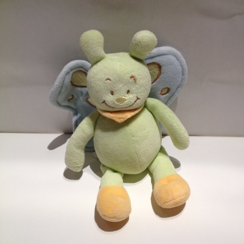 Doudou Papillon Vert et Bleu Tex – Image 2