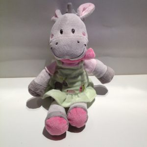 Doudou Ane Gris et Vert Nicotoy