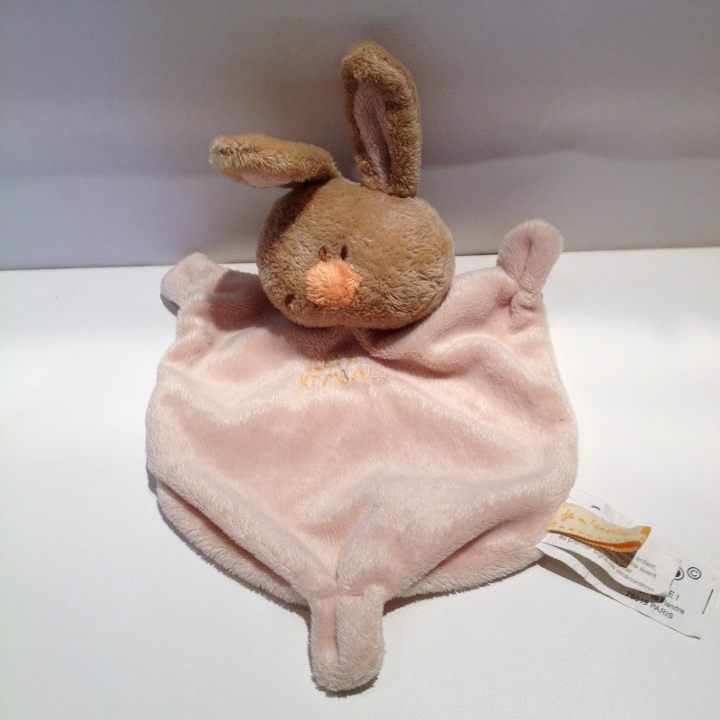 Doudou Lapin Plat Beige Petit Kimbaloo