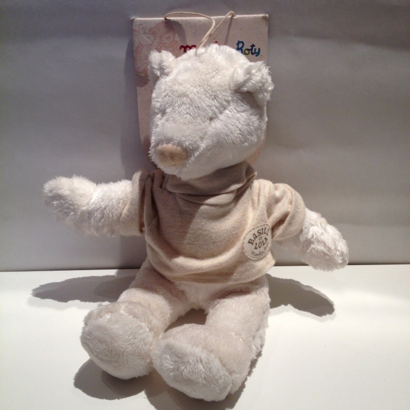 Doudou Ours Blanc Basile et Lola Moulin Roty